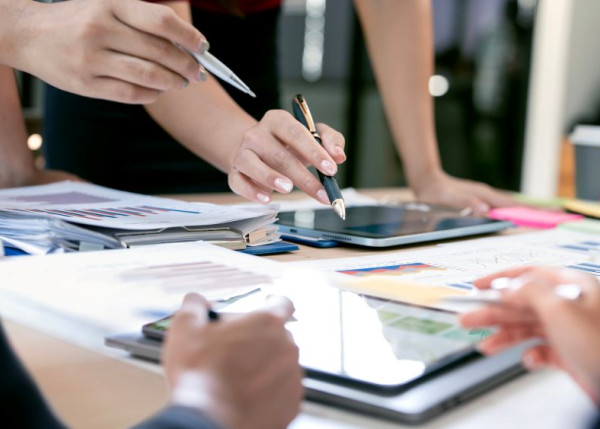 image of the team planning for the new year